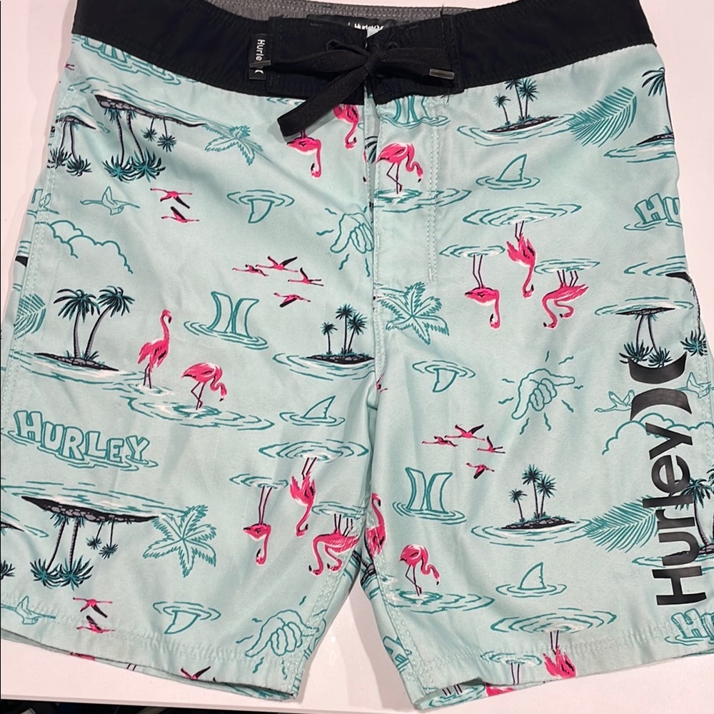 Hurley Hybrid Shorts Mint Tropical Print